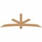 Ekena Millwork Alberta Smooth Timber Gable Bracket, Western Red Cedar, 96"W x 32"H x 3 1/2"D x 5 1/2"F, 8/12 Pitch GBW096X32X0406ALB00SWR - alternate 1